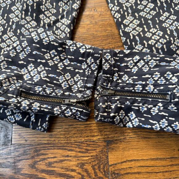 Anthropologie Pilcro Serif Sateen Skinny Jeans Womens Size 27 Blue Ankle Zip EUC - Picture 9 of 9